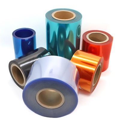 Färgglad transparent PVC-film för packning