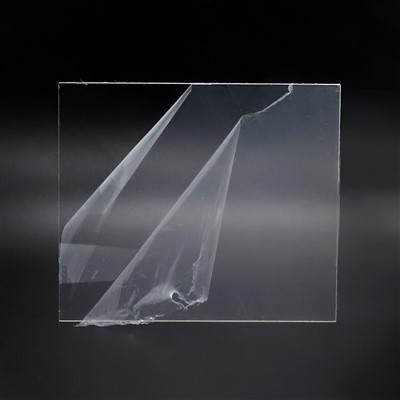 Transparent tjockt husdjursark som glas